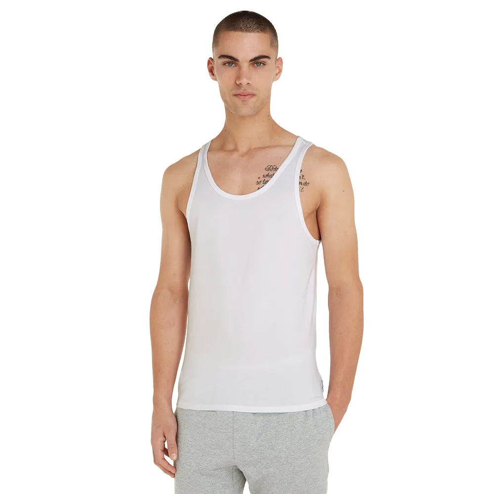 2-Pack Modern Cotton Lounge Tank Tops, White