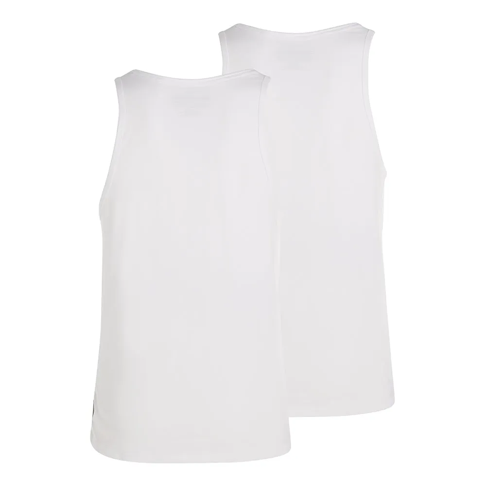 2-Pack Modern Cotton Lounge Tank Tops, White