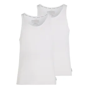 2-Pack Modern Cotton Lounge Tank Tops, White
