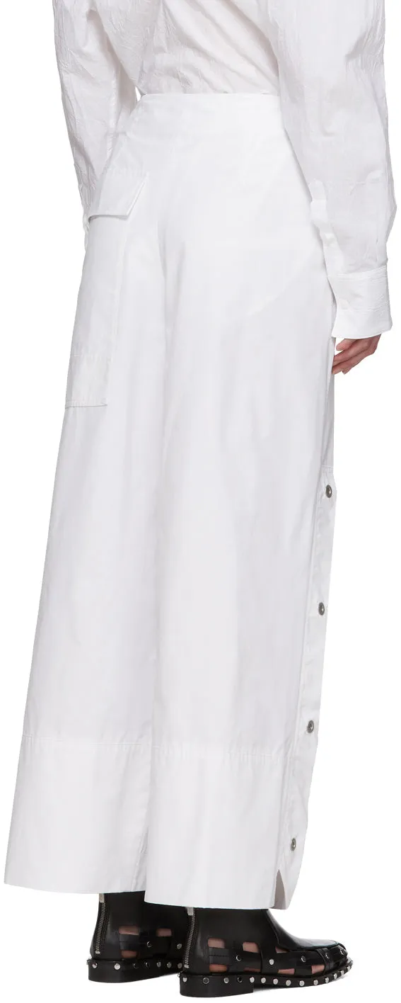 3.1 Phillip Lim White Belted Utility Snap Trousers