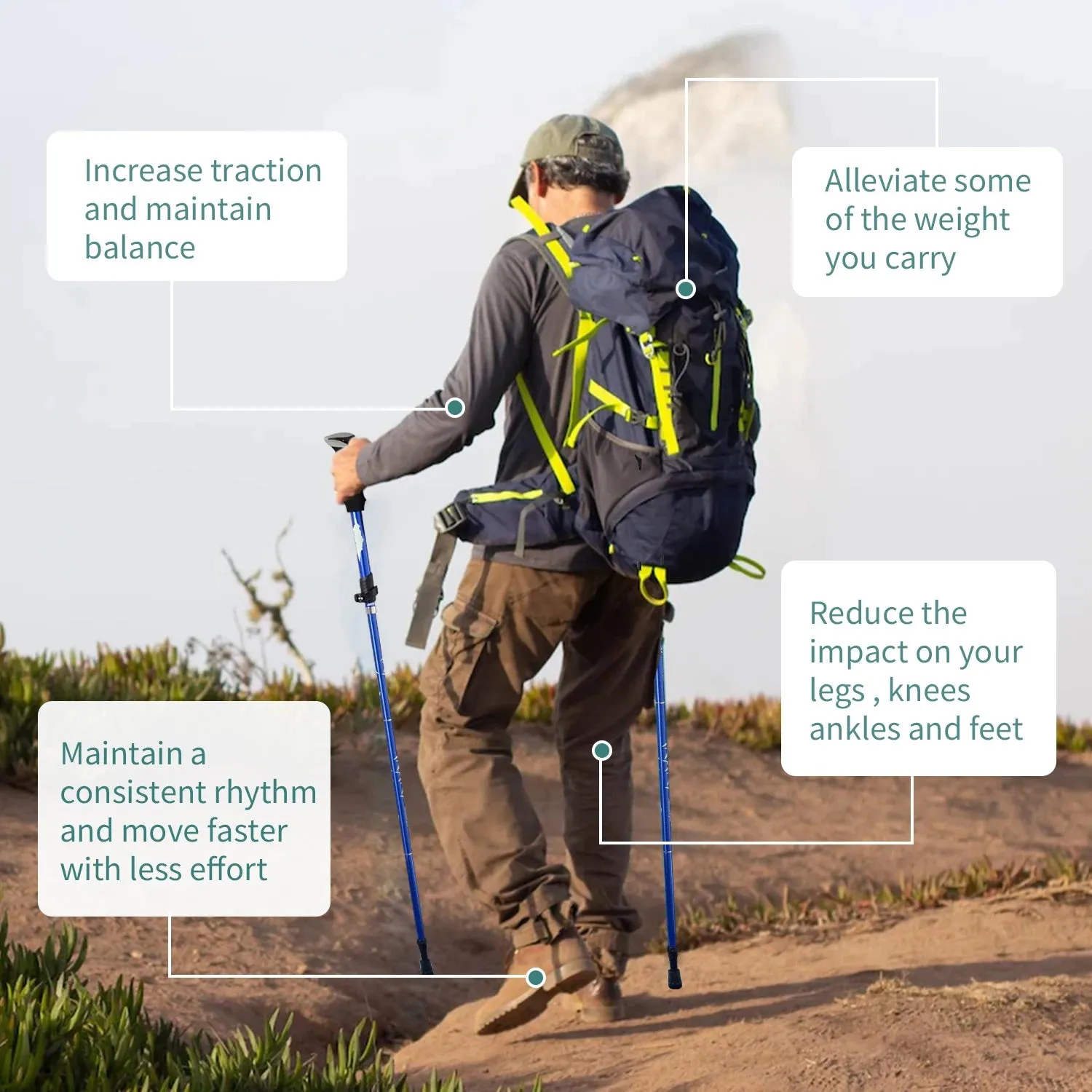 5-Section Portable Trekking Pole