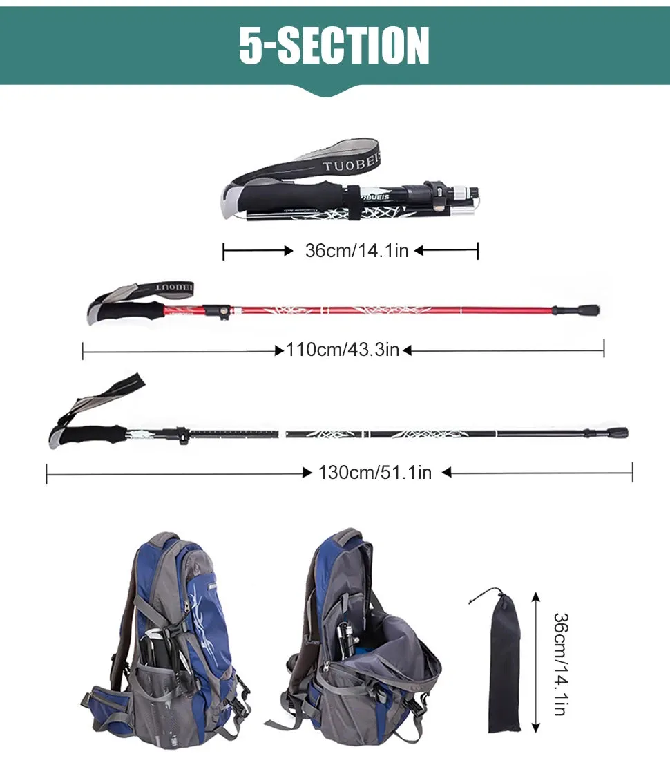 5-Section Portable Trekking Pole