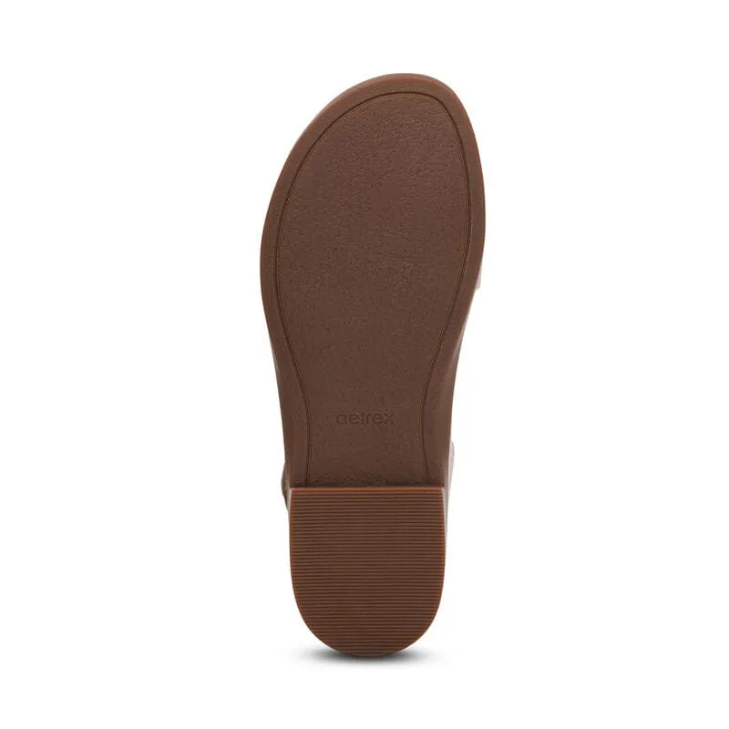 Aetrex Women's Claire Sandals- Champagne