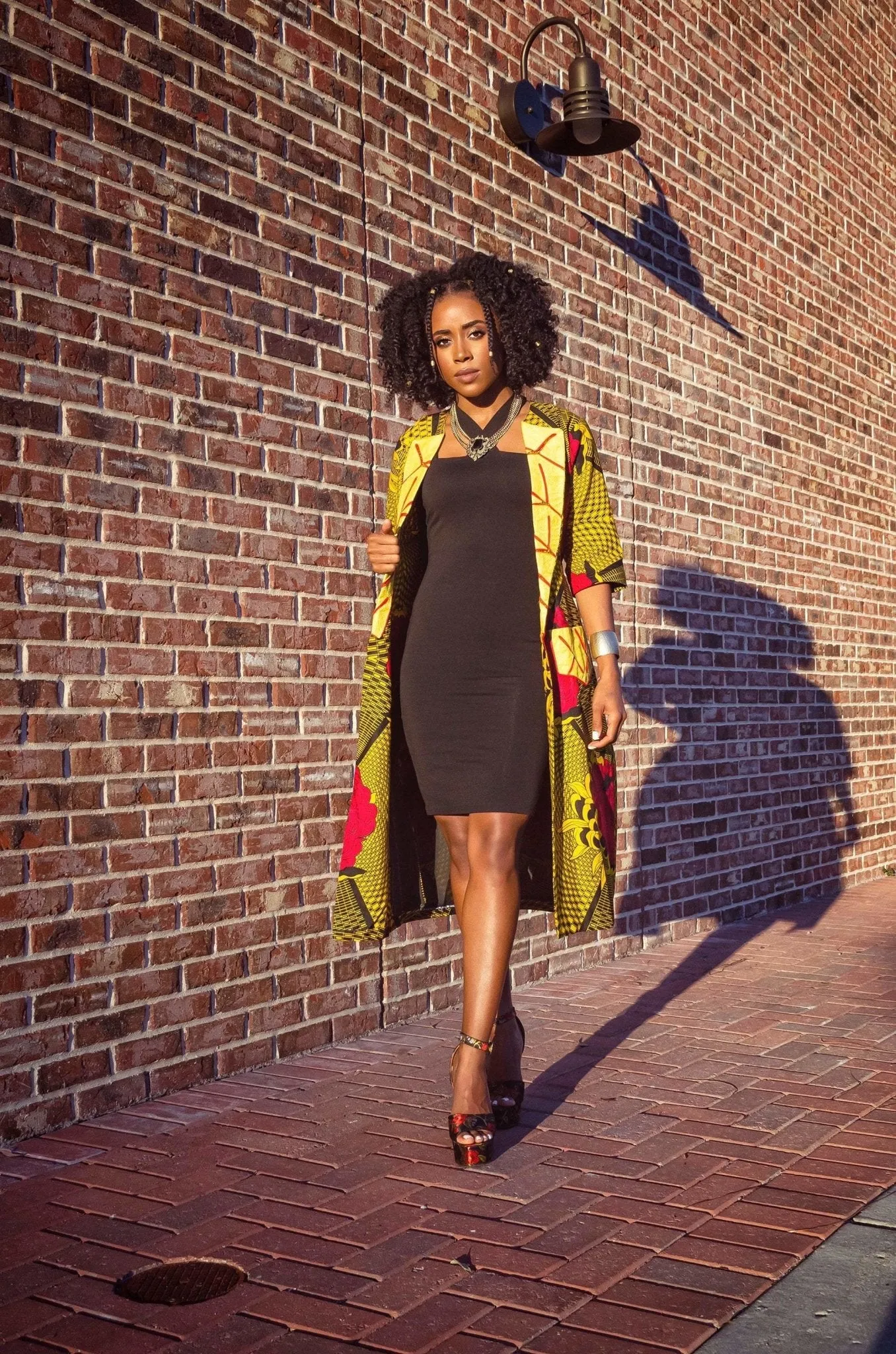 African Print Embroidered Jacket