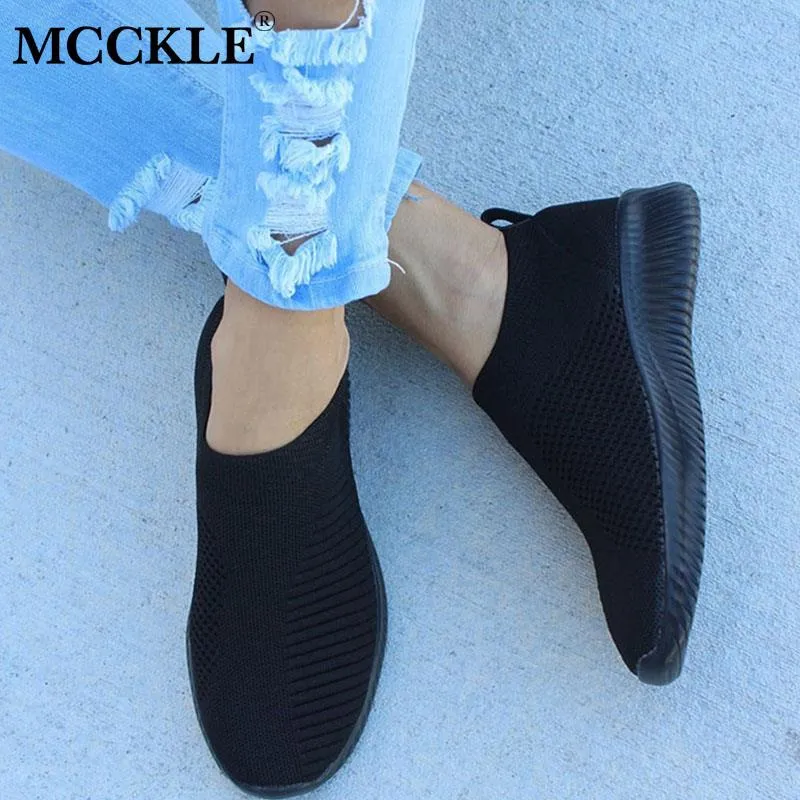 Air Mesh Soft Female Knitted Vulcanized Shoes