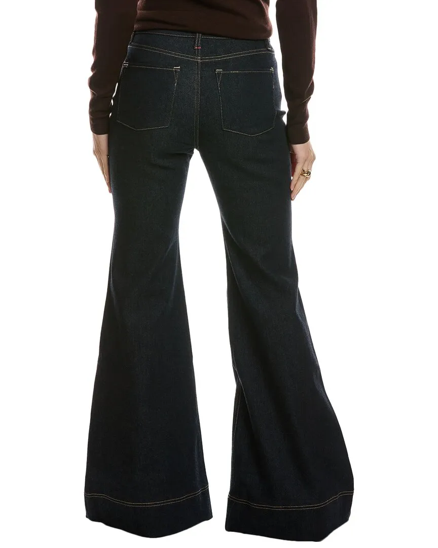 Alice   Olivia High-Rise Bell Jean