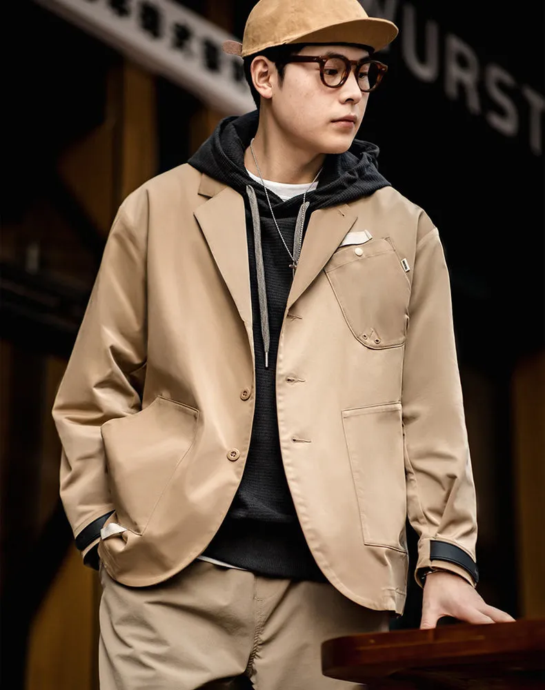 American Casual Multi-Pocket Functional Loose Men's Coat