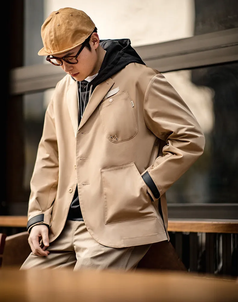 American Casual Multi-Pocket Functional Loose Men's Coat