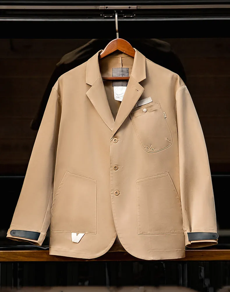 American Casual Multi-Pocket Functional Loose Men's Coat
