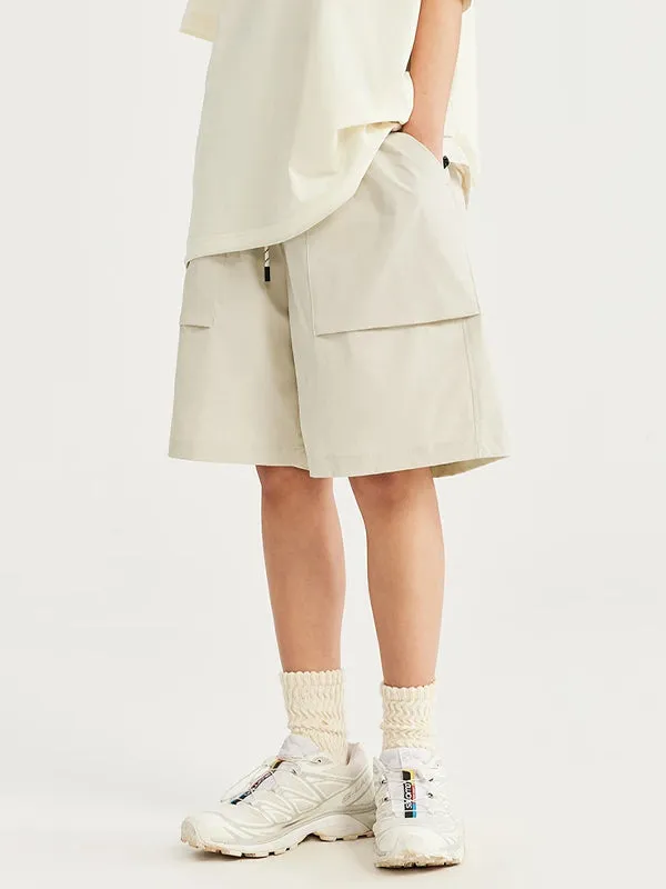 Apricot Lightweight Shorts with Large Pockets