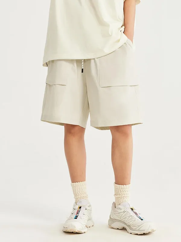 Apricot Lightweight Shorts with Large Pockets