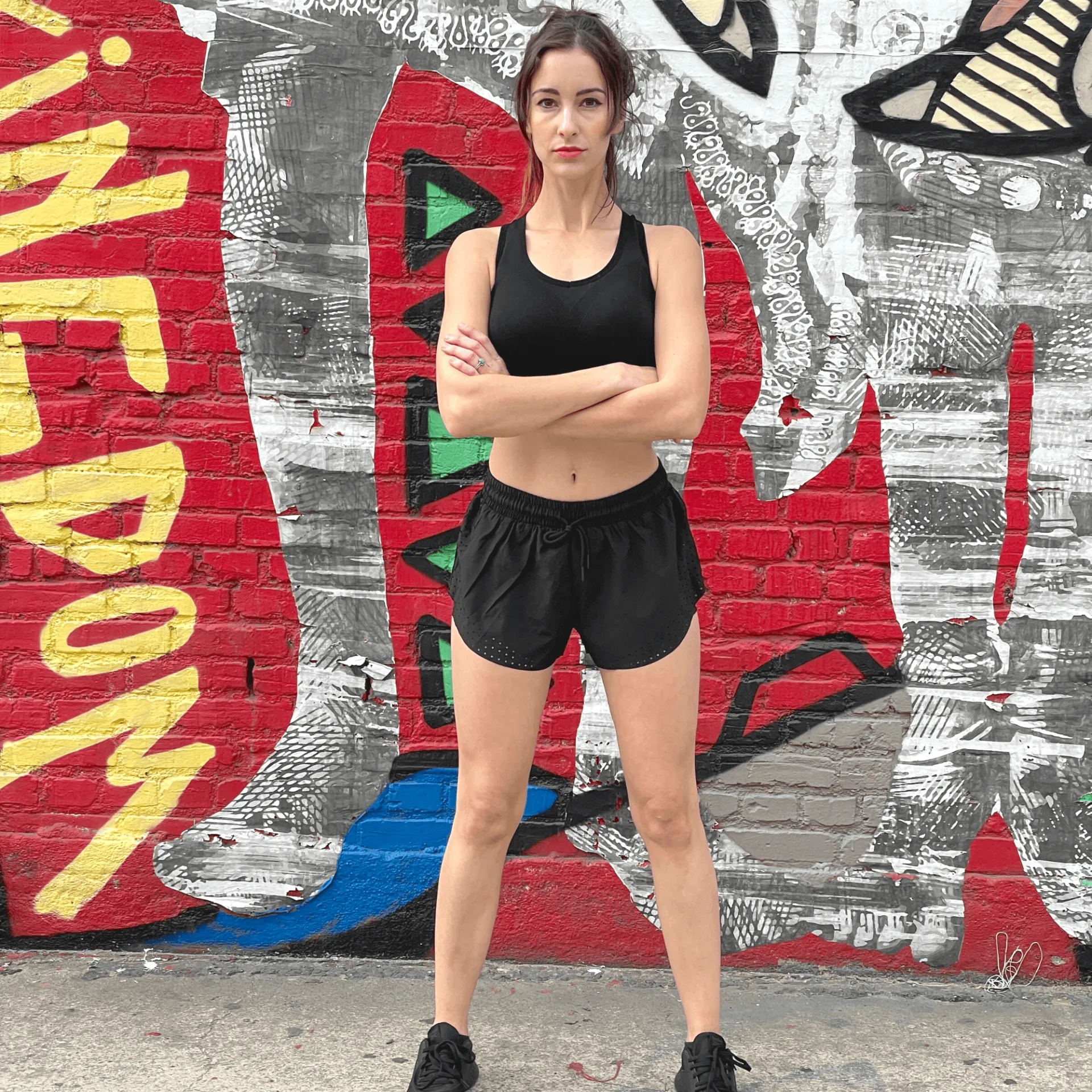 Arielle Athletic Shorts with Built-In Compression | Yoga, Running, Workout