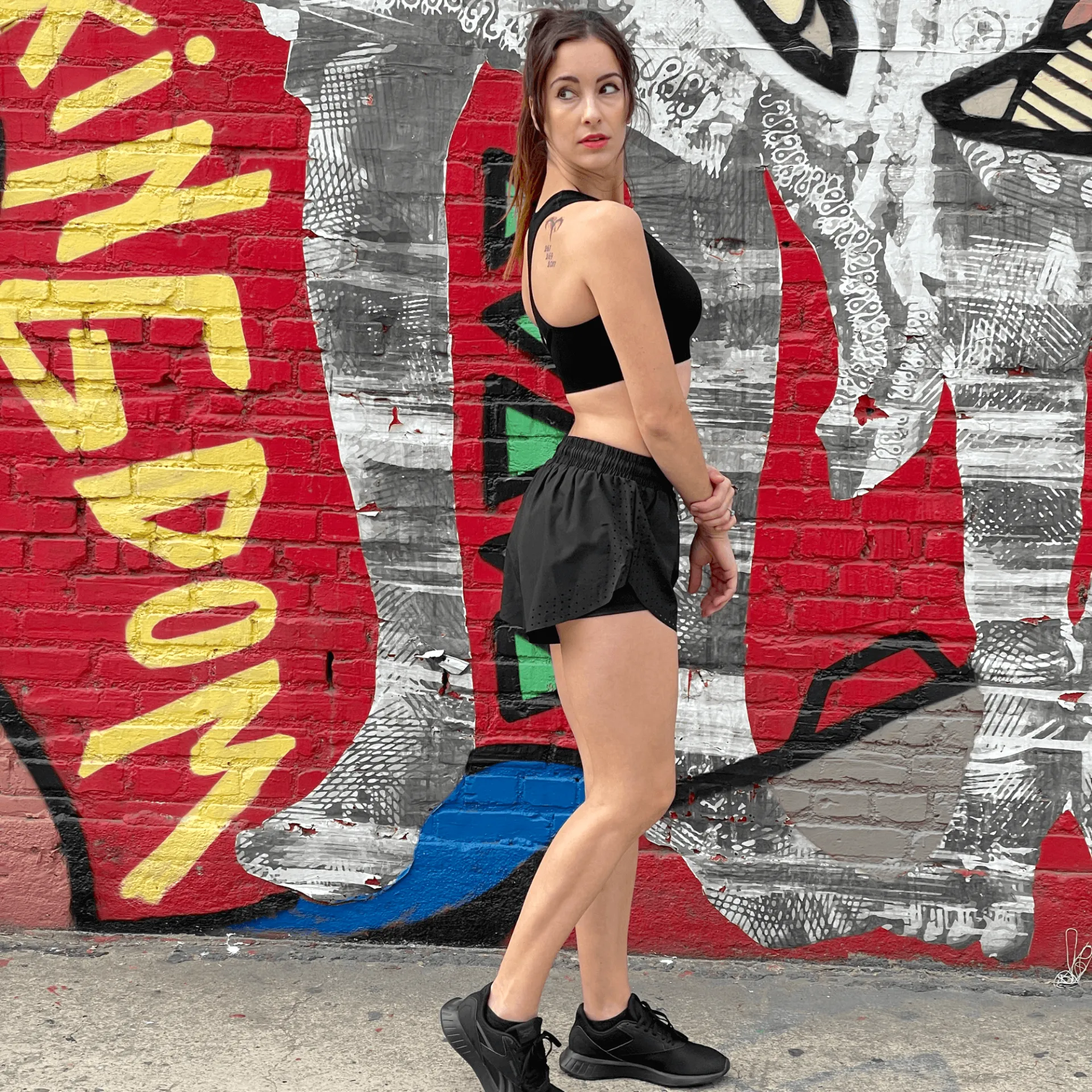 Arielle Athletic Shorts with Built-In Compression | Yoga, Running, Workout