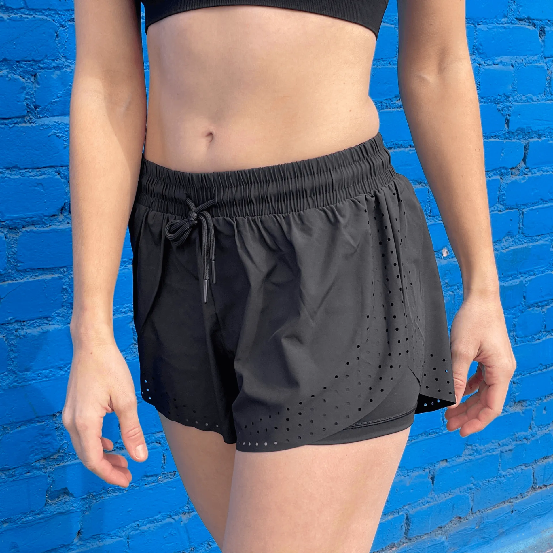 Arielle Athletic Shorts with Built-In Compression | Yoga, Running, Workout