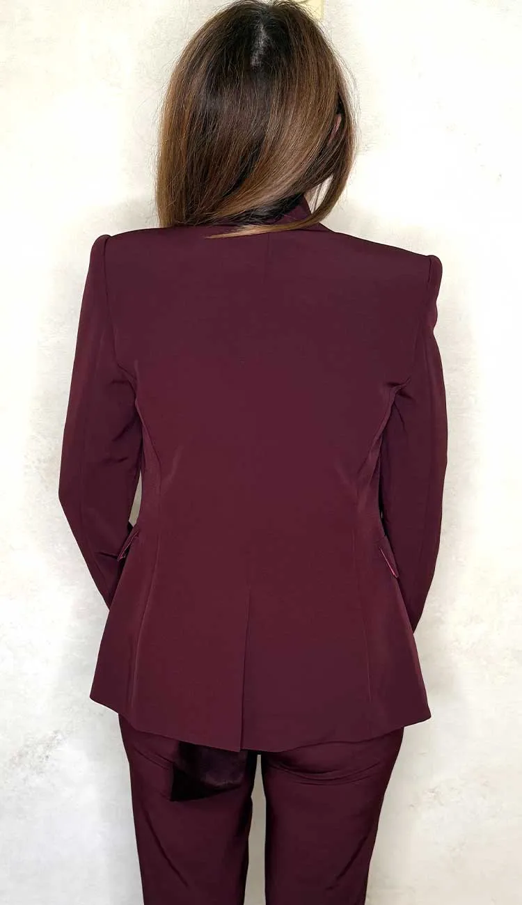 Arielle Crepe Blazer Malbec