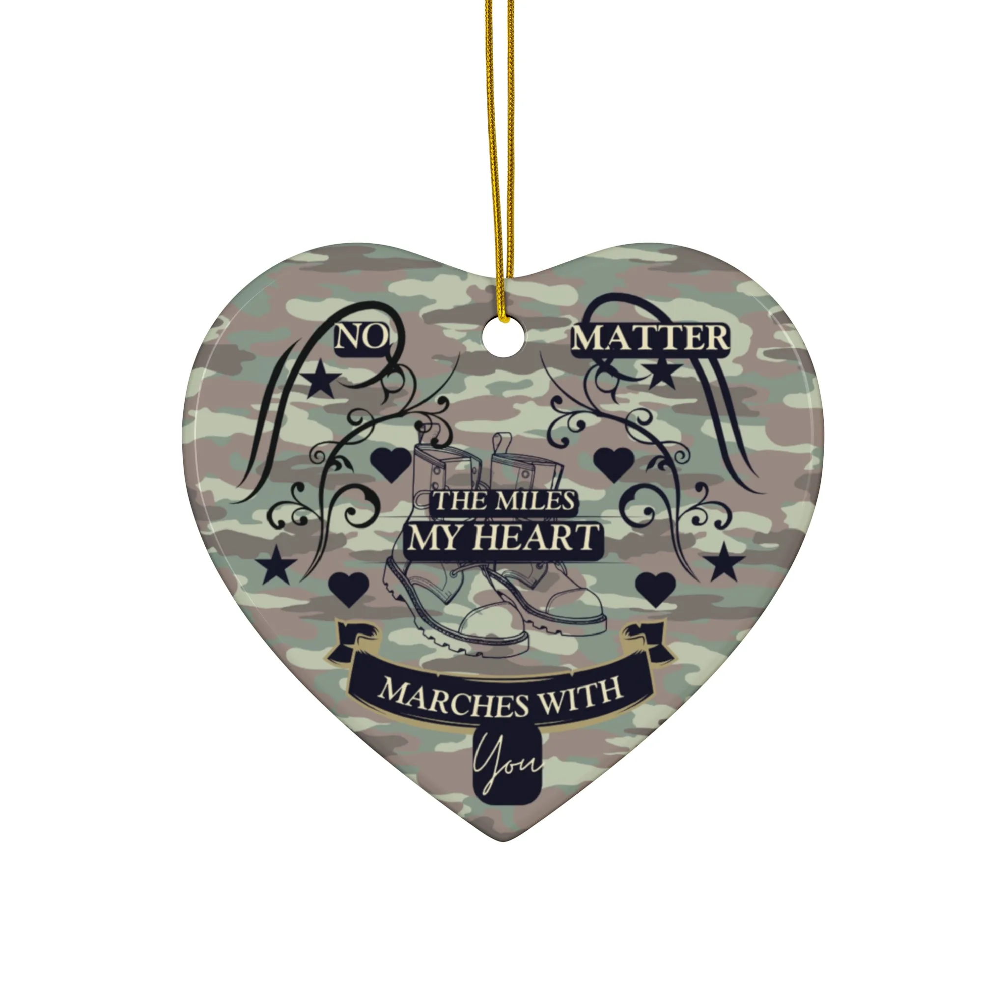 Army Valentine Ornament - Deployment Gift for Soldiers & Military Spouses