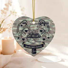 Army Valentine Ornament - Deployment Gift for Soldiers & Military Spouses