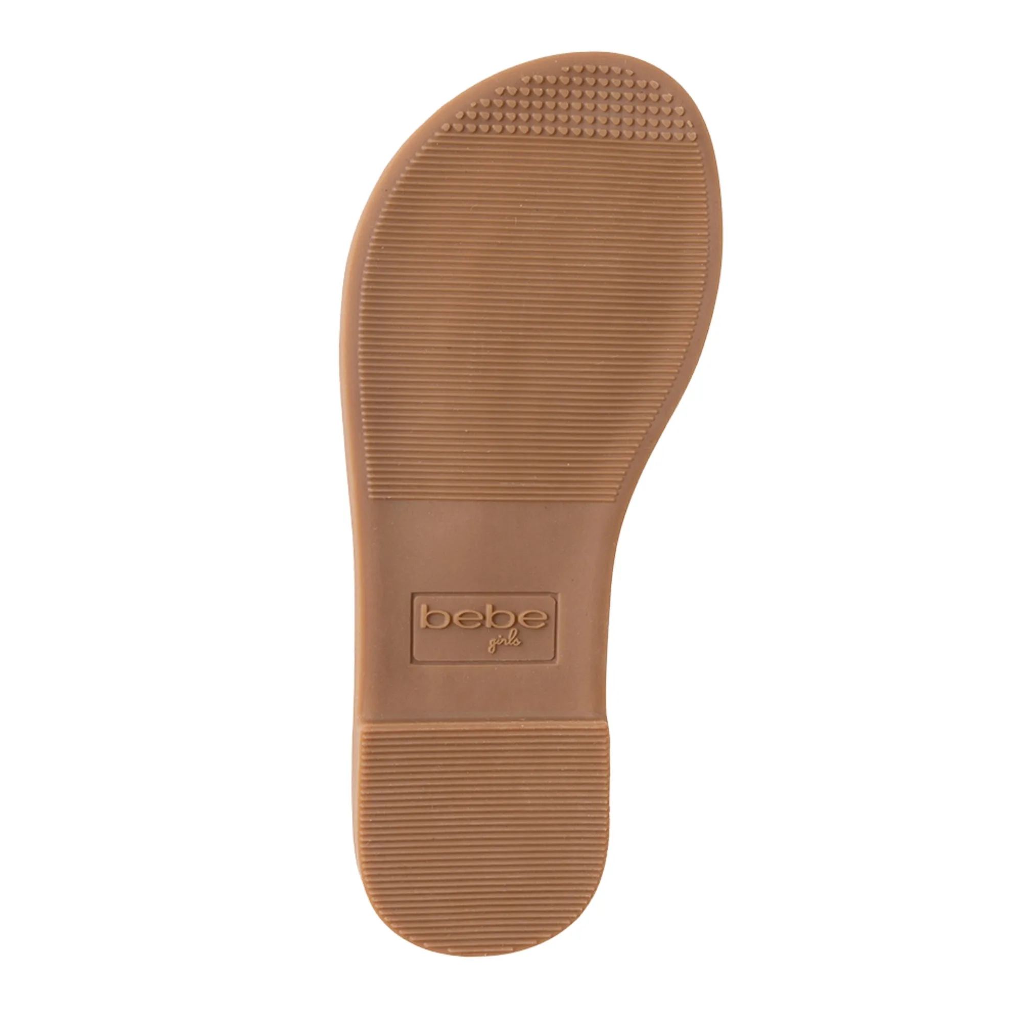 bebe Girls' Sandals - Kids' Open Toe Summer Shoes, Perfect Flat Sandals for Girls with Rhinestone (Little Girl/Big Girl)