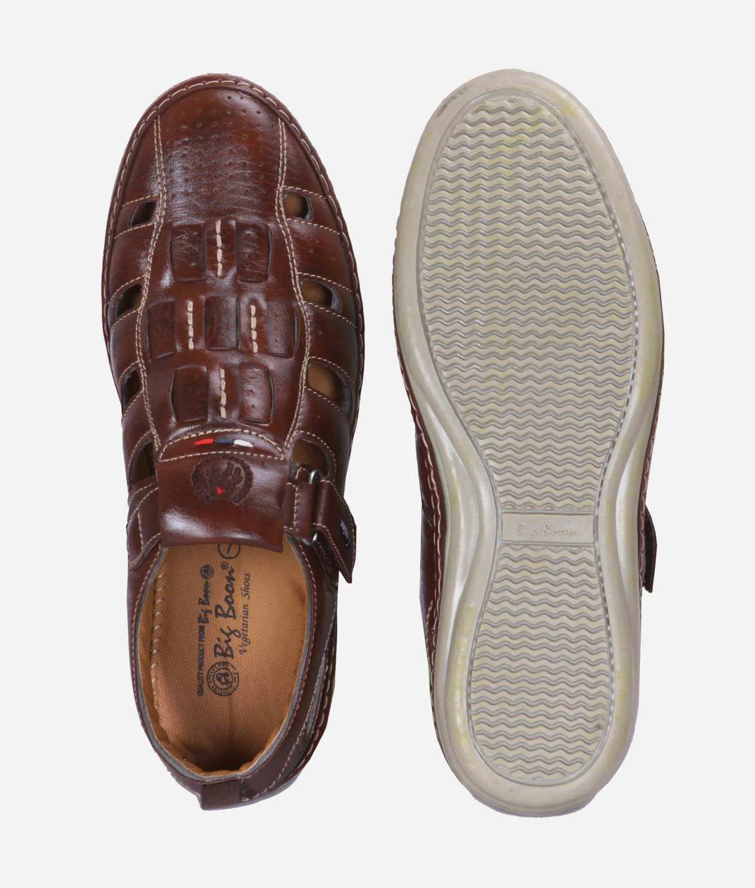 Big Boon Men's sandal Roman Casual Sandal Velcro style