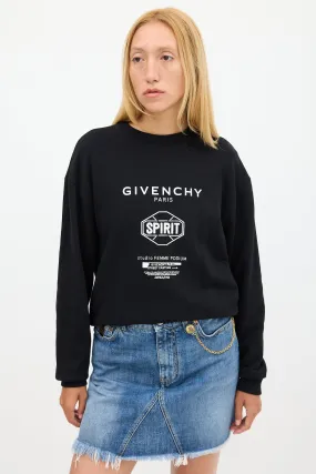 Black & White Triple Logo Crewneck