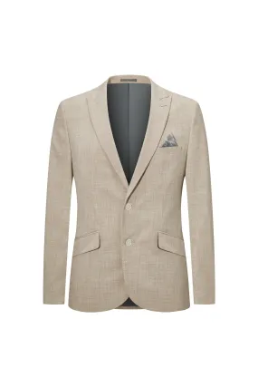 Blended Stretch Textured Suit in Regular Fit