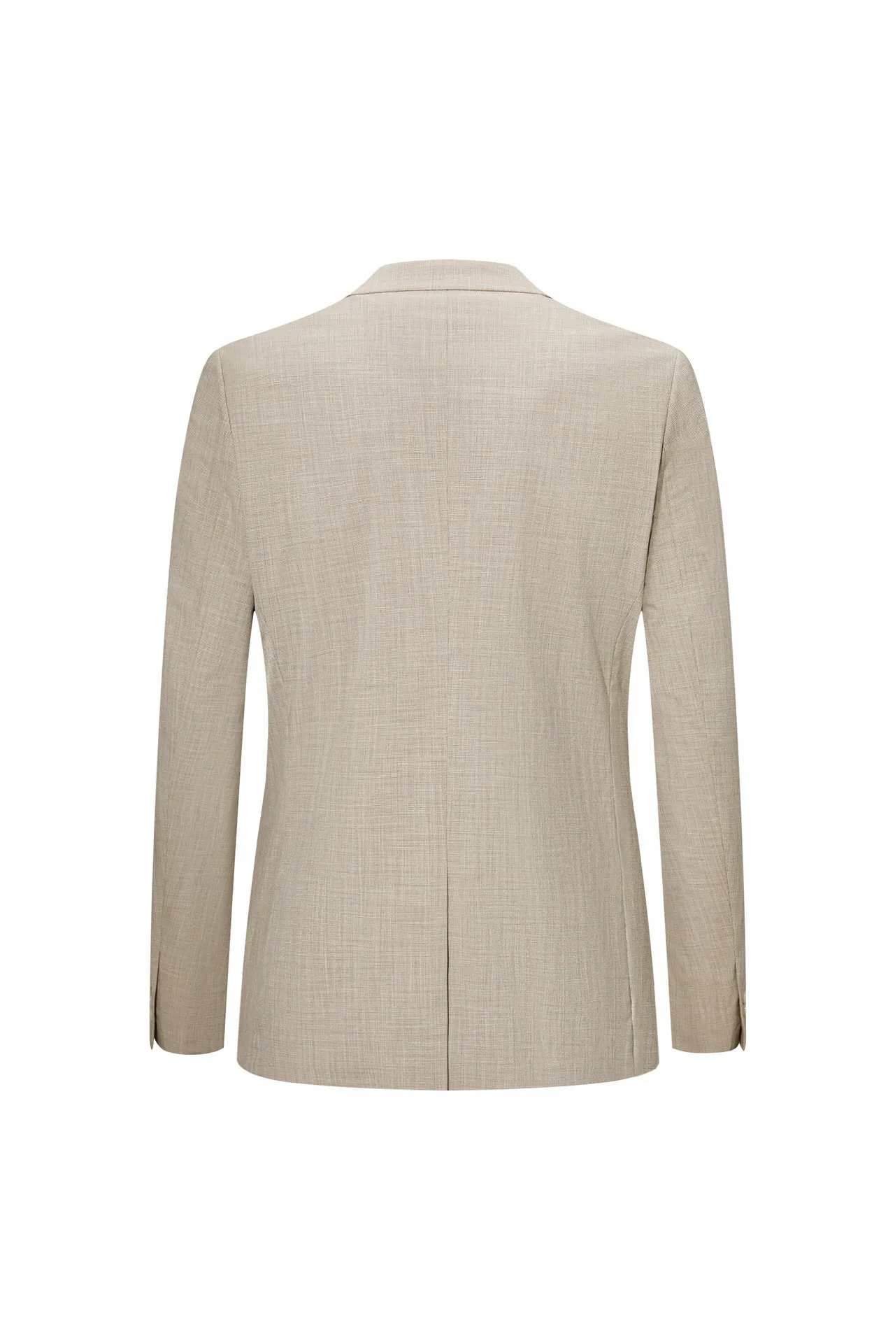 Blended Stretch Textured Suit in Regular Fit