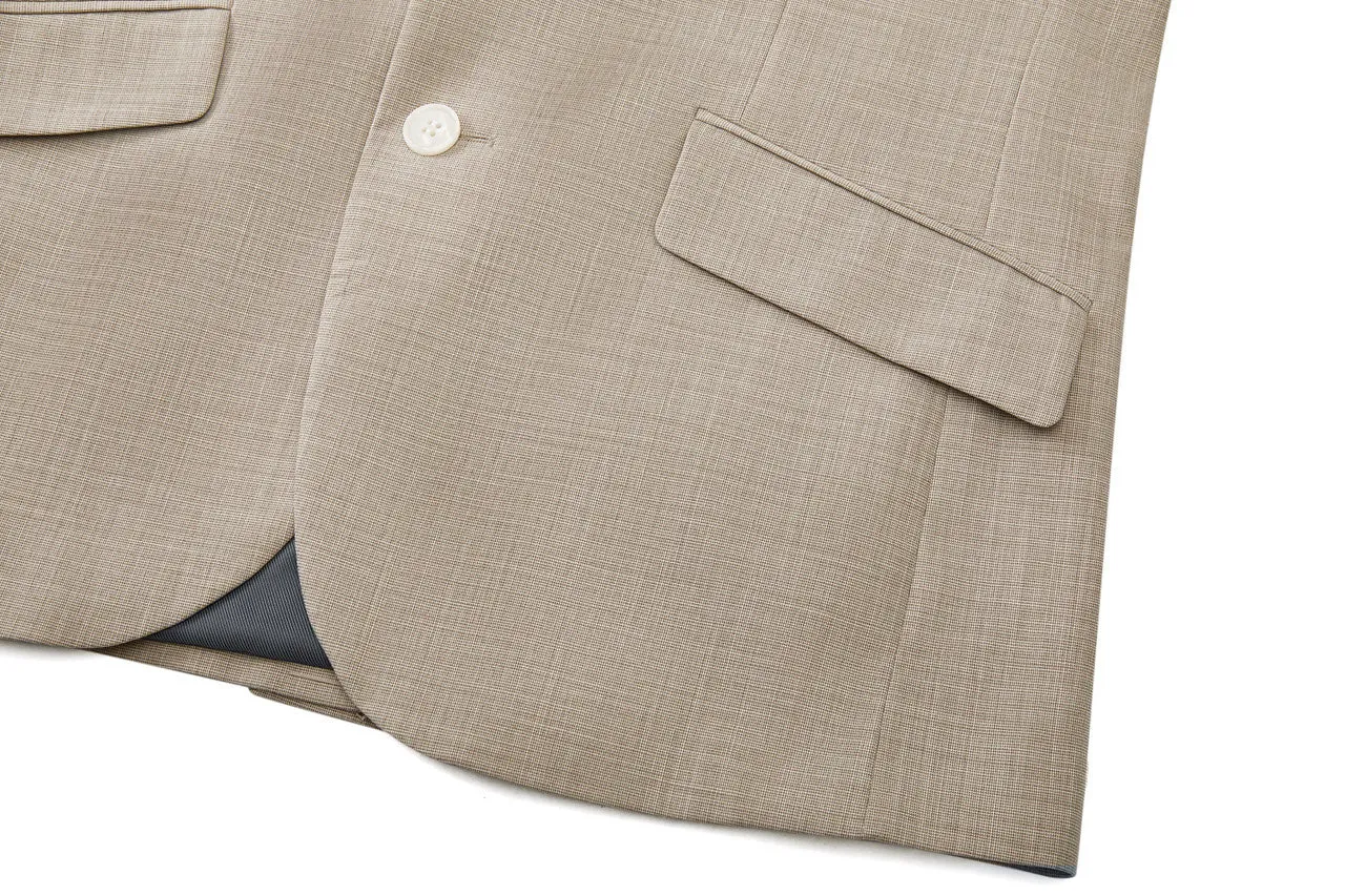 Blended Stretch Textured Suit in Regular Fit