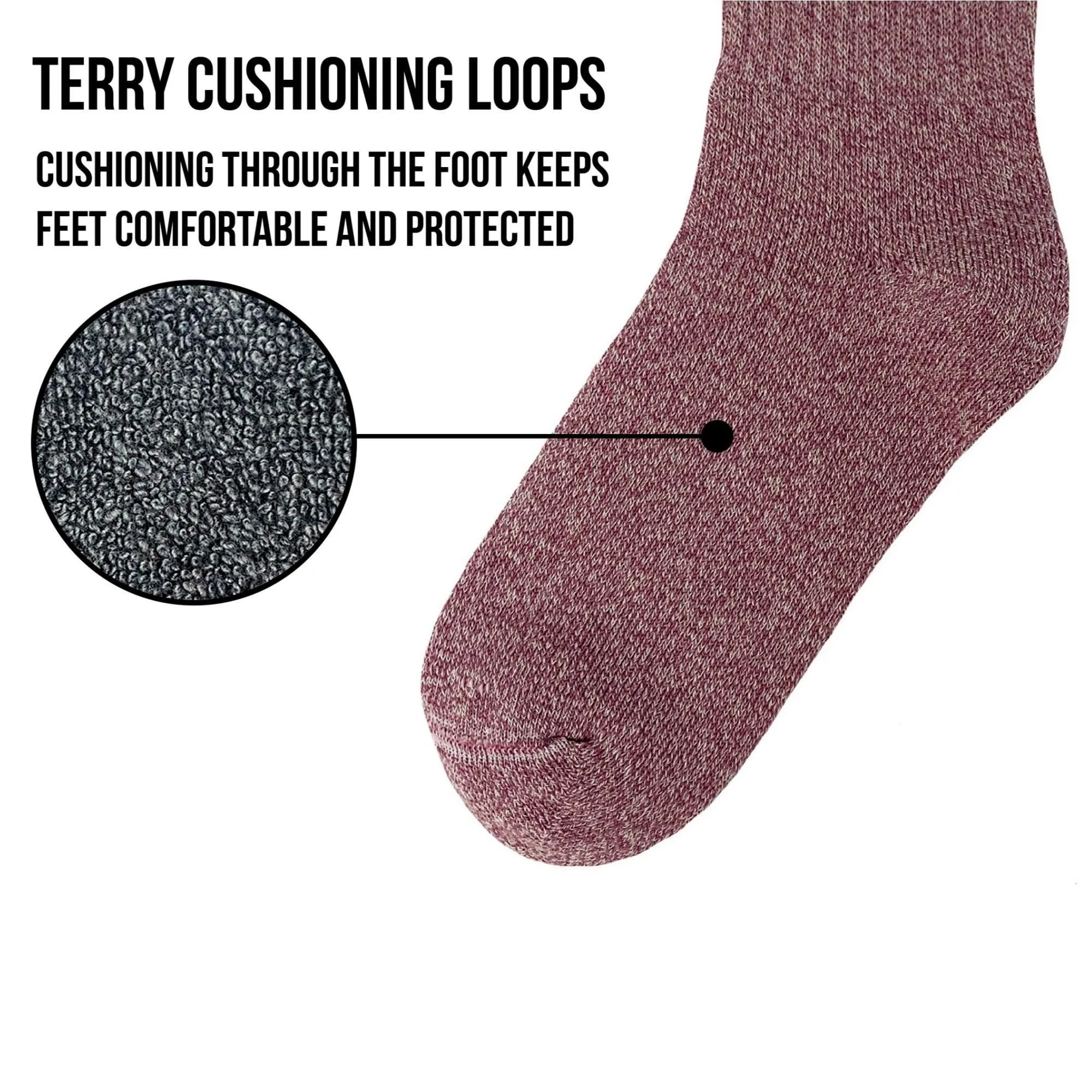 Bramble Ladies All Terrain Socks 3 Pack - Purple/Green/Pink