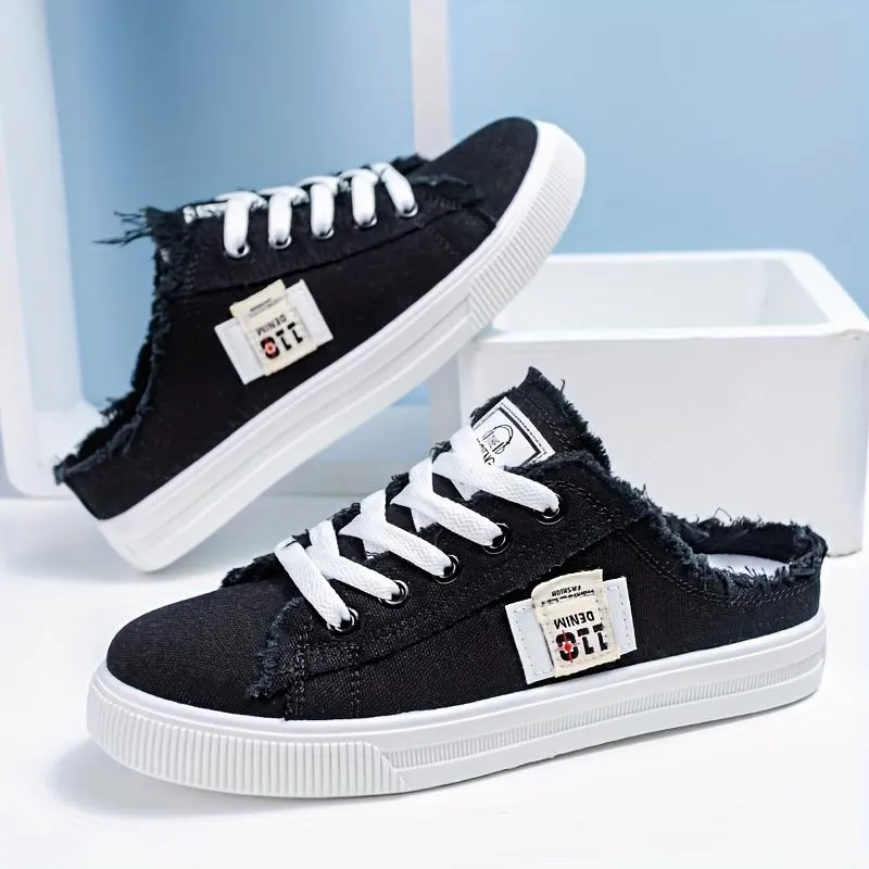 Canvas Shoes Slip-On Semi-trail Flat Fashion Casual Shoes