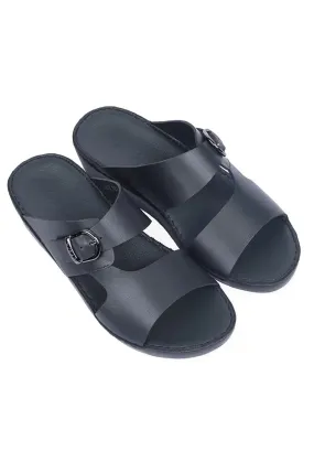 Carlo Special Classic Arabic Leather footwear | Handcrafted 2055 Black