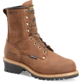 Carolina Men's Elm 8"� Steel Toe Waterproof INS Logger Work Boot - Brown - CA5821
