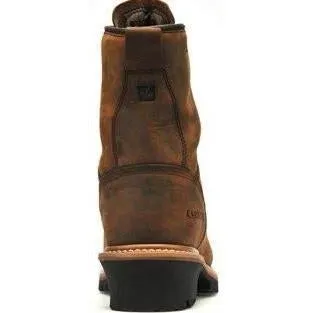 Carolina Men's Elm 8"� Steel Toe Waterproof INS Logger Work Boot - Brown - CA5821