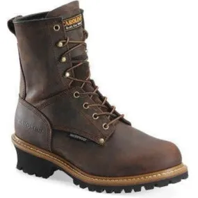 Carolina Men's Elm 8"� Waterproof Logger Work Boot - Brown - CA8821
