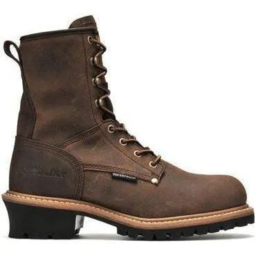 Carolina Men's Elm 8"� Waterproof Logger Work Boot - Brown - CA8821