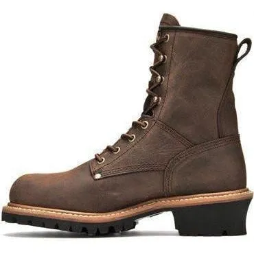 Carolina Men's Elm 8"� Waterproof Logger Work Boot - Brown - CA8821