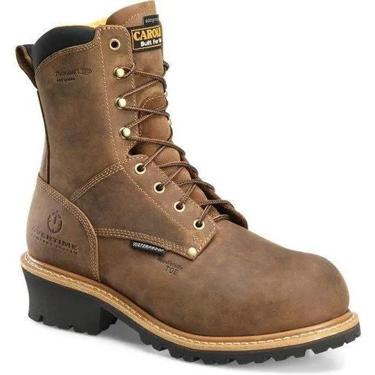 Carolina Men's Poplar 8"� Composite Toe Waterproof Ins Loggger Work Boot - CA9851