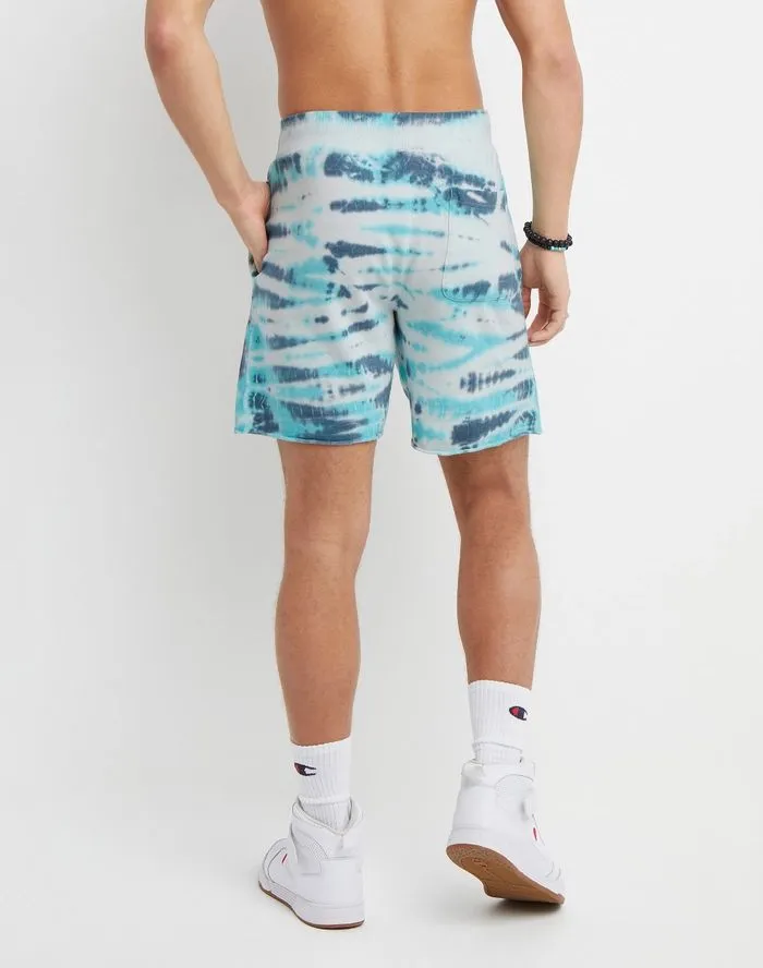 Champion Men's Lightweight Fleece Shorts Wave Dye Trekking Grey