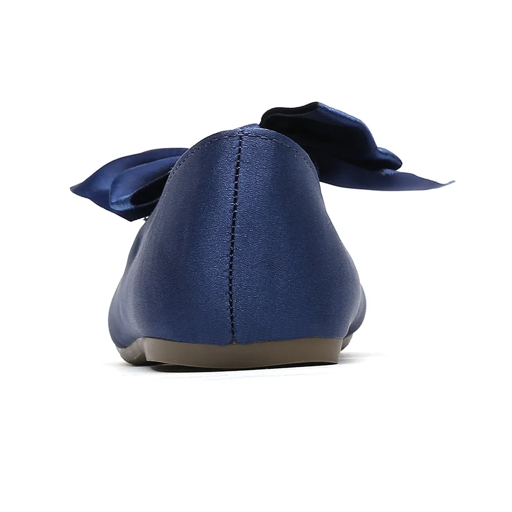Chiximaxu Little Girls Satin Ballerina Slip on Mary Jane with Bow Casual School Dress Flat Shoes