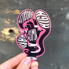 Climb Hard, High & Strong Die-Cut Sticker