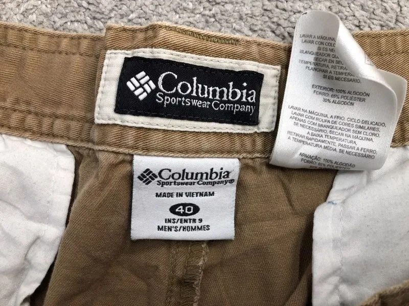 Columbia Shorts Mens 40 Brown Cargo Shorts Pockets Workwear Outdoor Lightweight