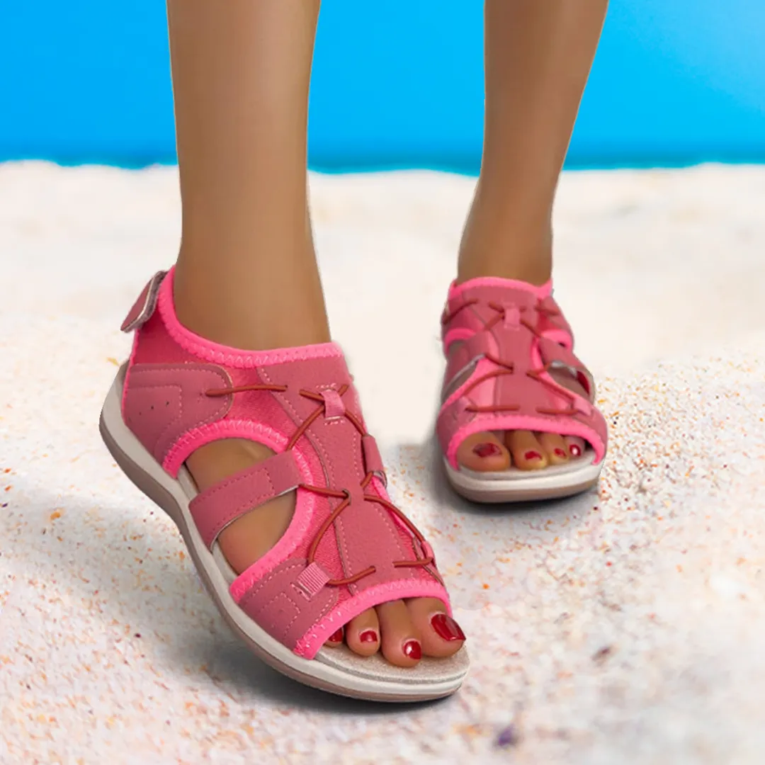 Comfyfleek Arch Support Stretchy Wide Width Sport Flat Sandals