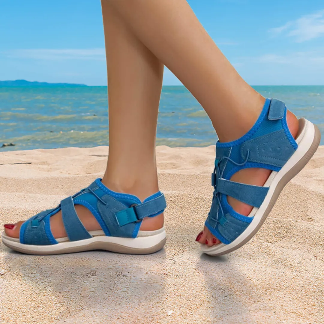 Comfyfleek Arch Support Stretchy Wide Width Sport Flat Sandals
