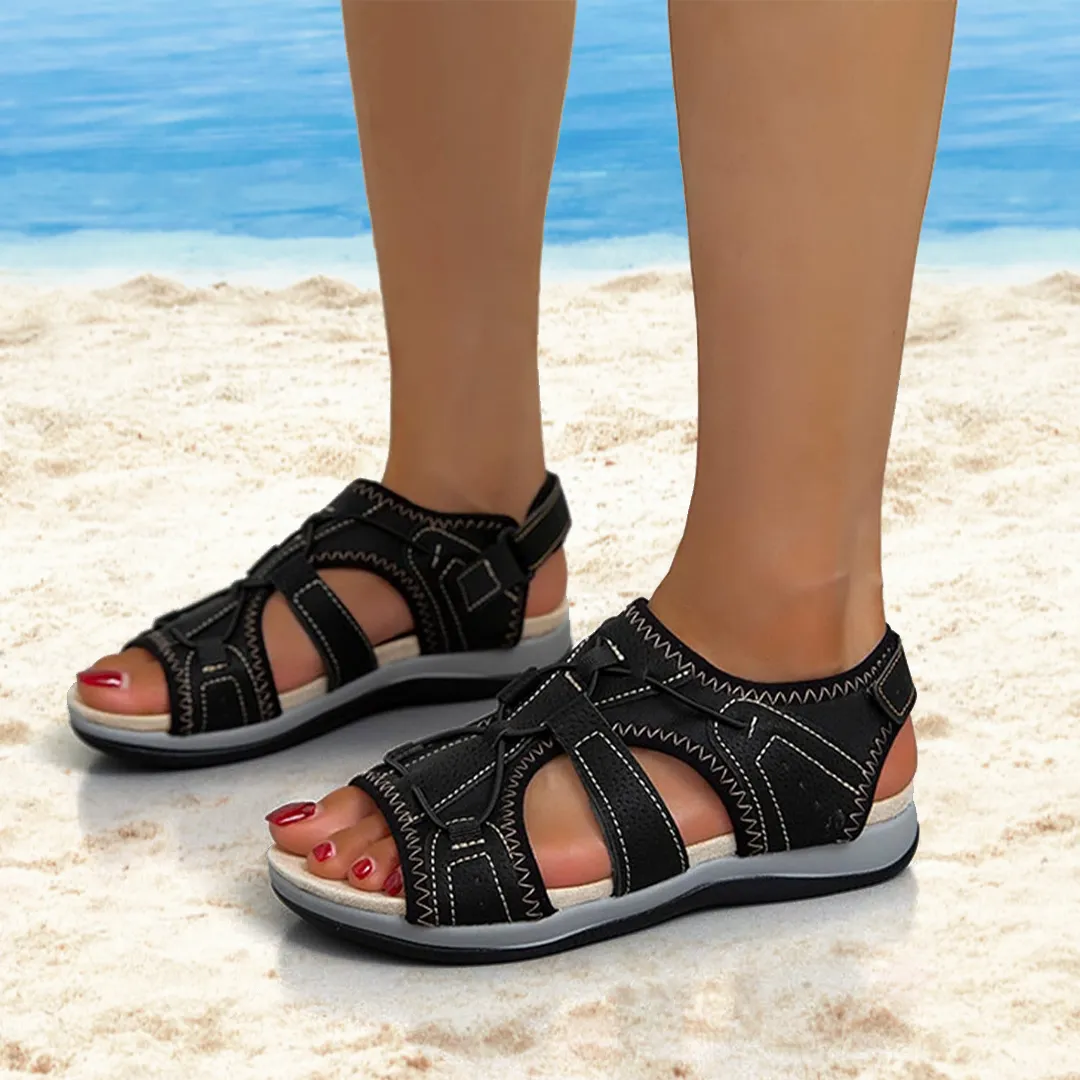 Comfyfleek Arch Support Stretchy Wide Width Sport Flat Sandals