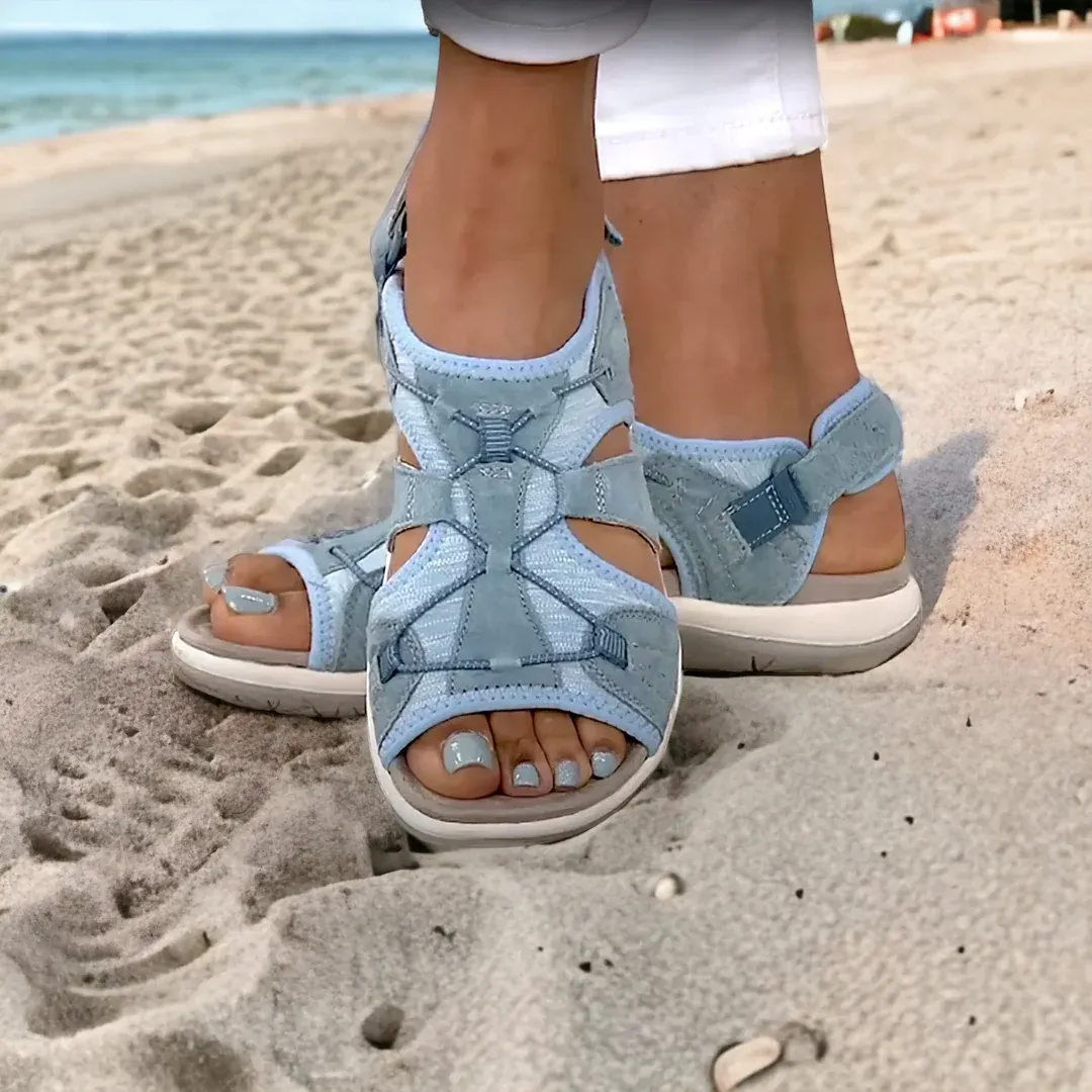 Comfyfleek Arch Support Stretchy Wide Width Sport Flat Sandals