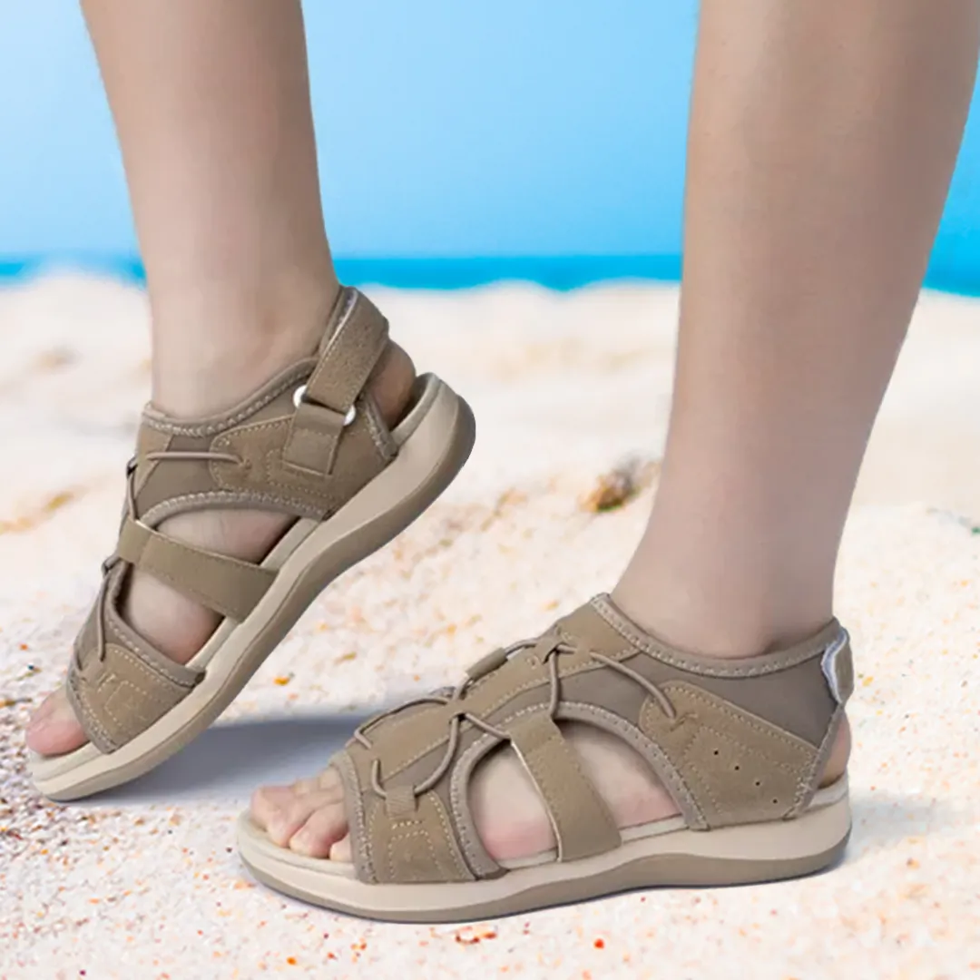 Comfyfleek Arch Support Stretchy Wide Width Sport Flat Sandals