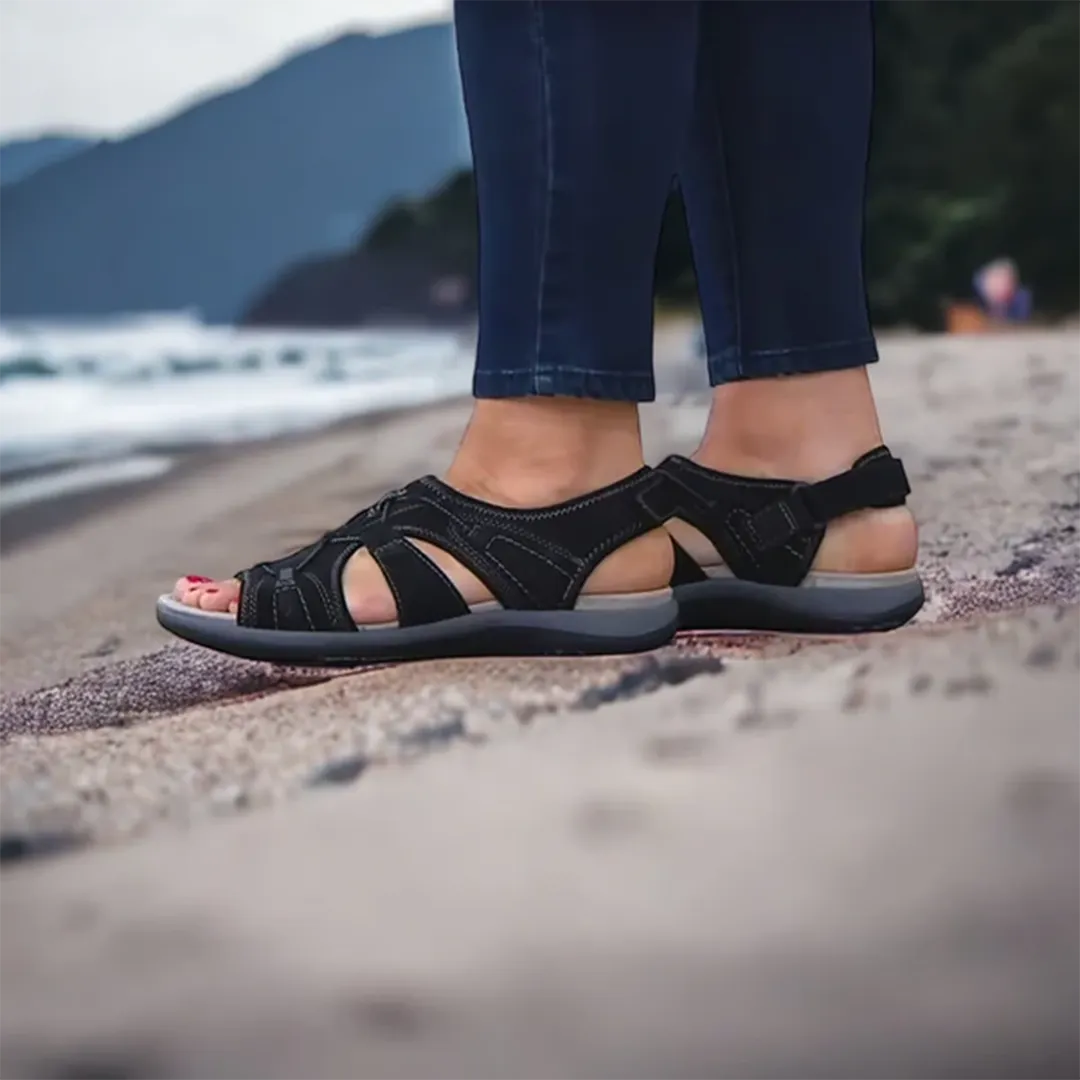 Comfyfleek Arch Support Stretchy Wide Width Sport Flat Sandals