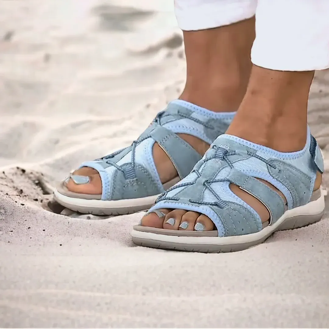 Comfyfleek Arch Support Stretchy Wide Width Sport Flat Sandals