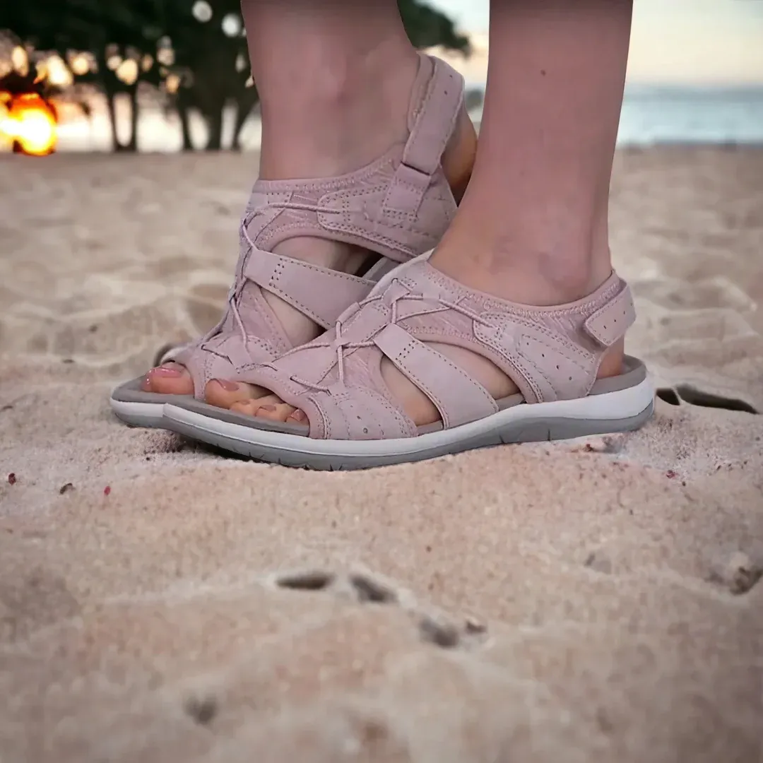 Comfyfleek Arch Support Stretchy Wide Width Sport Flat Sandals