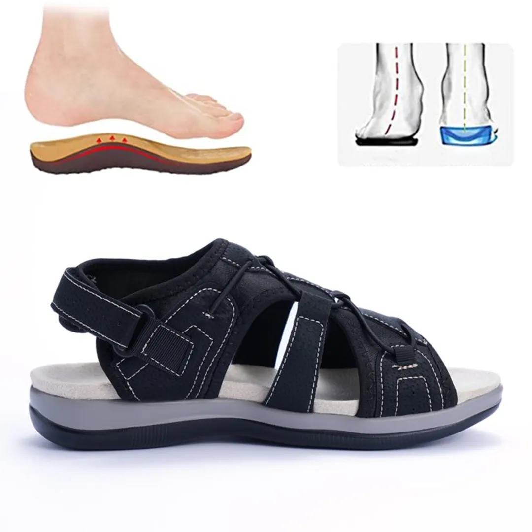 Comfyfleek Arch Support Stretchy Wide Width Sport Flat Sandals