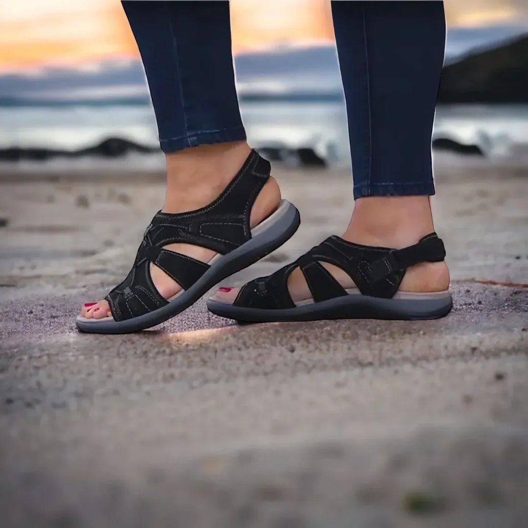 Comfyfleek Arch Support Stretchy Wide Width Sport Flat Sandals